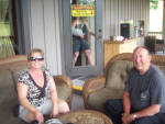 Michelle (owner of Copperhead) & Bob relaxing on the deck before dinner.
