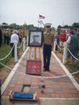ROTC standing guard at Westville Memorial