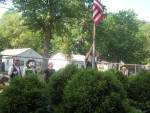 Lowering the flag at Gardenia Memorial
